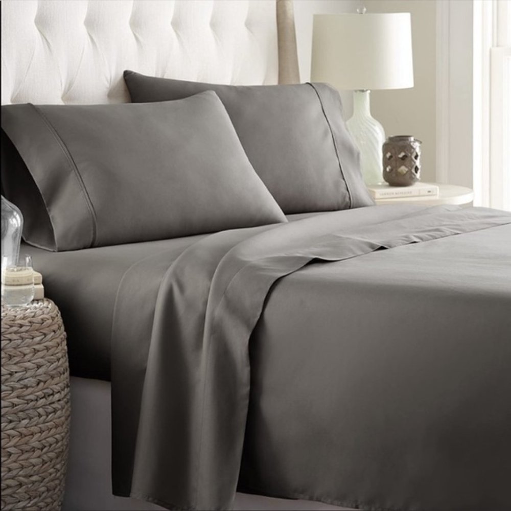 Bamboo Sheets 6 piece set King/Cal King Dark Gray